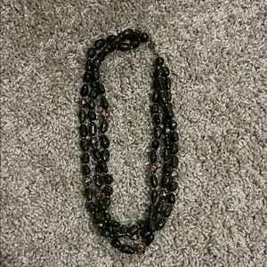 Vintage Green Beaded Necklace